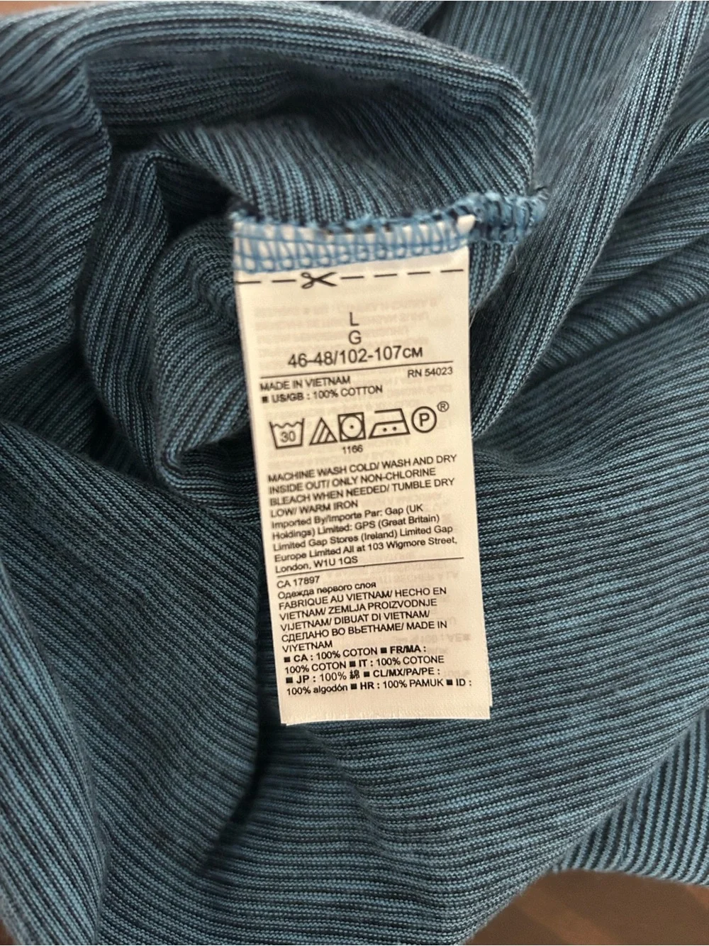 Banana Republic Luxury Touch Standard Fit Blue & Black Striped Polo - Men’s L